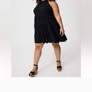 Torrid Black Tiered Mini Dress